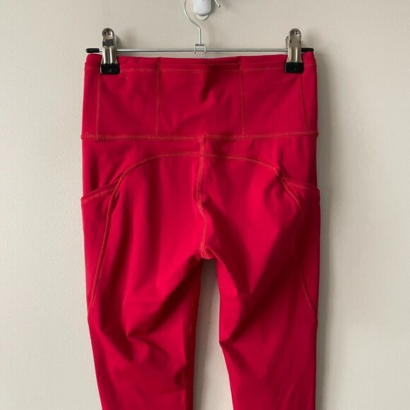 Lululemon 2020 Fast & Free 7/8 Tight II *Non-Reflective Nulux 25" Leggings Red 4 - Picture 4 of 9